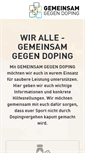 Mobile Screenshot of gemeinsam-gegen-doping.de