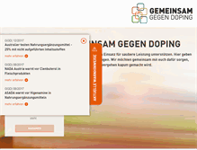 Tablet Screenshot of gemeinsam-gegen-doping.de